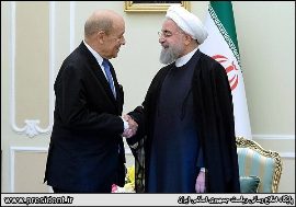 دیدار وزیر امور خارجه فرانسه با روحانی