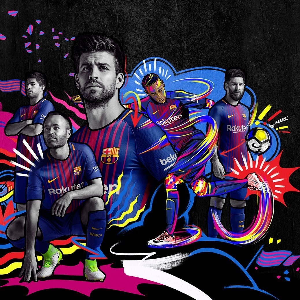 رونمایی رسمی ازپیراهن اول بارسلونابرای فصل18-2017+عکس