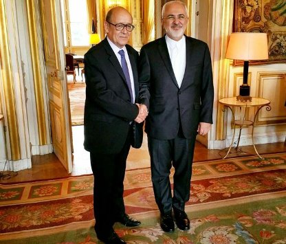 دیدار ظریف با همتای فرانسوی خود در پاریس