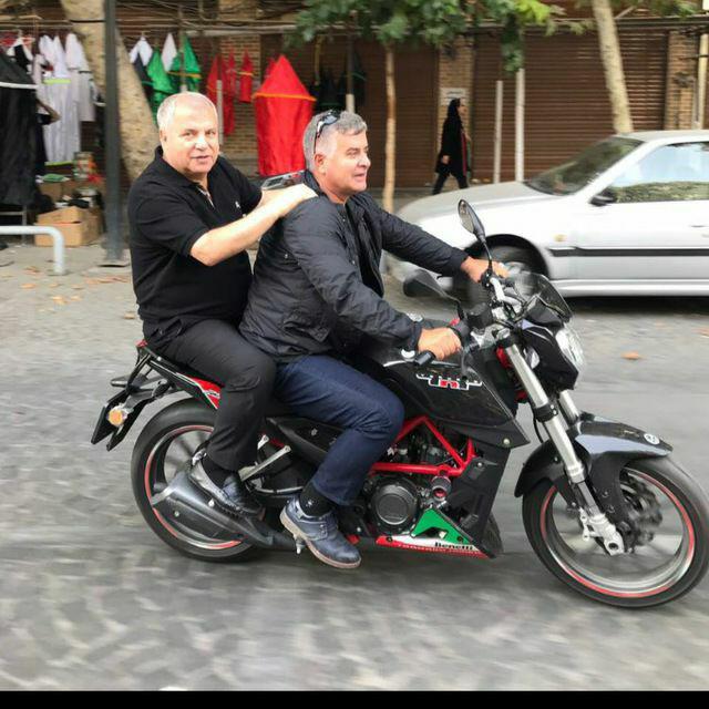 موتورسواری علی پروین در ایام عزاداری محرم