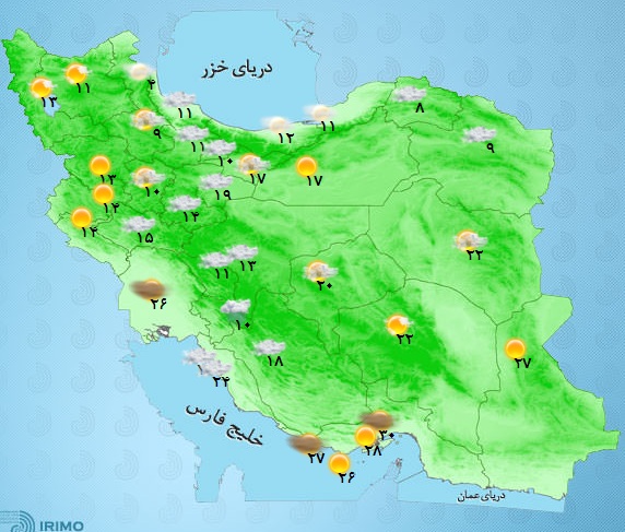 آخرین وضعیت آب و هوا و ترافیک جاده&zwnj;ای؛ جمعه هفدهم فروردین 97