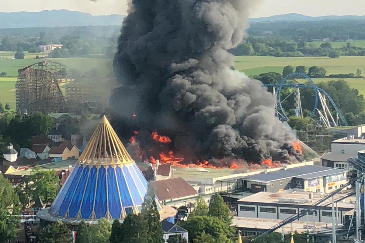 آتش سوزی در دومین پارک بزرگ تفریحی اروپا