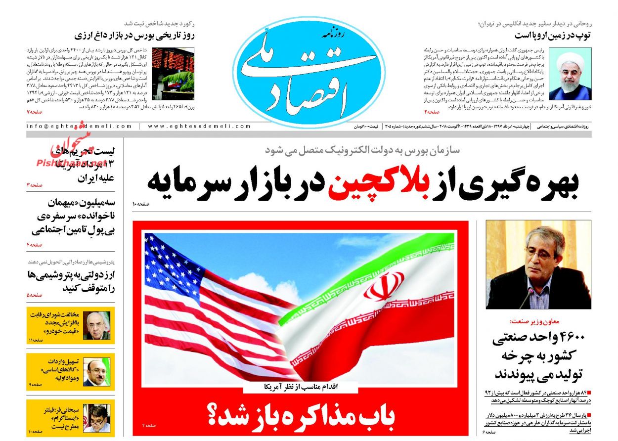 روزنامههای اقتصادی چهارشنبه دهم مردادماه ۹۷ روزنامههای اقتصادی چهارشنبه دهم مردادماه ۹۷