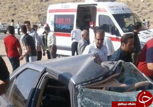 ۲ کشته و زخمی در تصادف محور مرودشت به درودزن + تصاویر