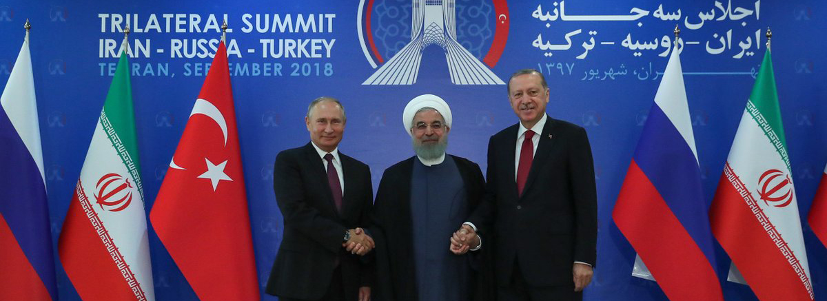 روحانی: باید تمامیت ارضی و استقلال سوریه محترم شمرده شود / پوتین: تروریست‌ها در ادلب به دنبال استفاده از سلاح‌های شیمیایی هستند / اردوغان: ادلب برای امنیت ملی ترکیه مهم است