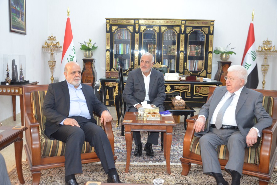 رییس جمهوری عراق بر تحکیم روابط با ایران تاکید کرد رییس جمهوری عراق بر تحکیم روابط با ایران تاکید کرد