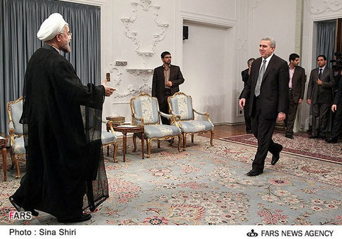 دیدار کفیر رییس جمهور عراق با حسن روحانی