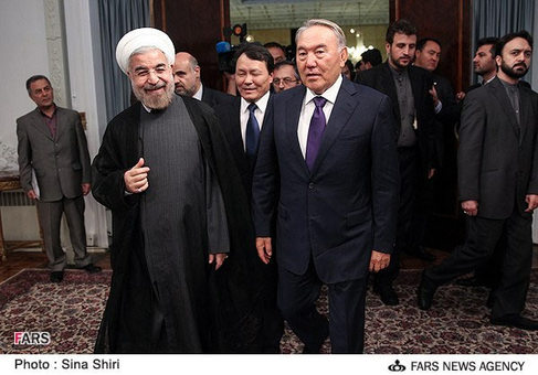 دیدار رییس جمهور قزاقزستان با حسن روحانی 