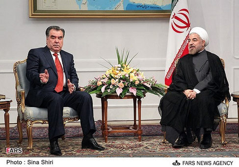 دیدار رییس جمهور تاجیکستان با حسن روحانی 