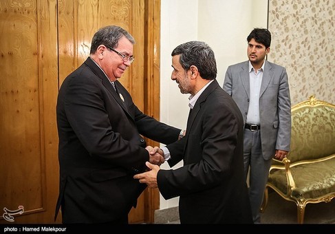 دیدار معاون رئیس جمهور نیکاراگوئه با محمود احمدی نژاد رئیس جمهور سابق