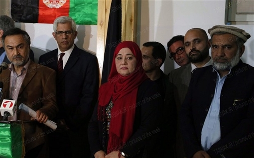 تنها زن کاندیدای ریاست جمهوری افغانستان که توسط شورای بررسی، رد صلاحیت شد
S. Sabawoon / EPA

