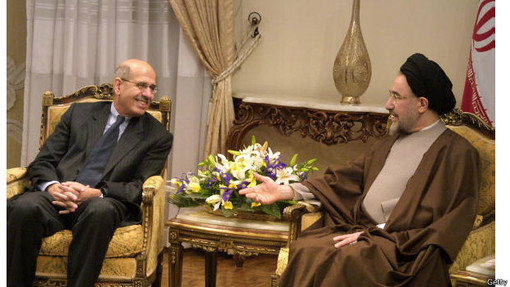 دیدار البرادعی با محمد خاتمی، رئیس جمهور وقت ایران