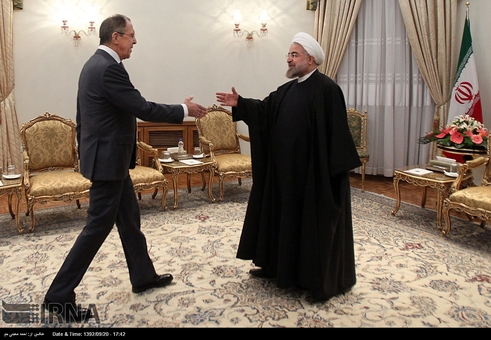 دیدار و گفت‌‌و‌گو ‌سرگئی لاوروف‌، وزیر امور خارجه روسیه با ‌حجت الاسلام والمسلمین حسن روحانی، رئیس‌جمهوری ایران 