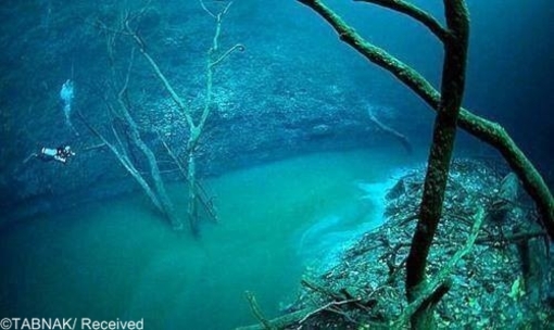 رودخانه ای زیر آب-این پدیده شگفت انگیز در جزیره یوکاتان در مکزیک واقع شده و یکی از مناظر طبیعی فوق العده در جاهن به شمار می آید .  این پدیده زیبای طبیعی هنگامی رخ می دهد که سولفات هیدروژن مخلوط با آب شور، آب را از حد طبیعی سنگین تر کرده و آن را از سایر مولکولهای آب جدا می کند . 