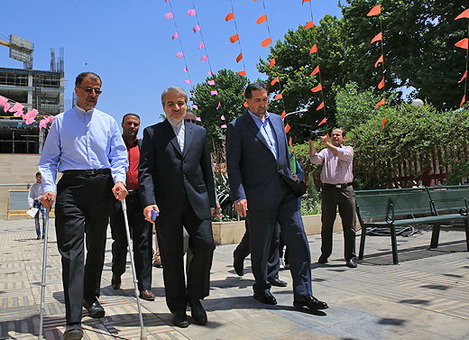 محمدباقر نوبخت، سخنگوی دولت، عصر شنبه  از کمپ تمرین جانبازان و معلولین بازدید کرد. /MEHR 