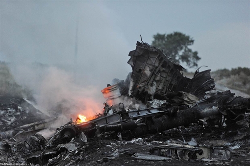 لحظات پس از انفجار پرواز MH17 مالزی +عکس 1