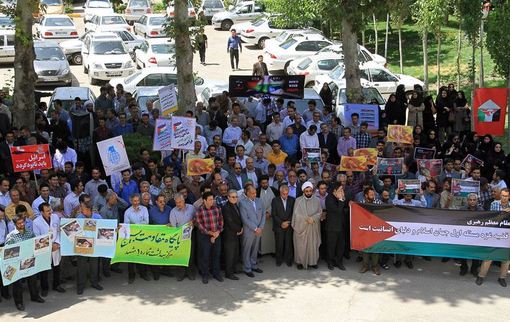 تجمع جامعه پزشکی مشهد در حمایت از مردم غزه/ISNA
