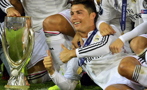 قهرمانی رئال مادرید همراه با ستاره خود کریس رونالدو در مسابقات سوپر جام یوفا در ورزشگاه شهر کاردیف