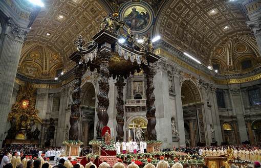 مراسم عبادی سالروز میلاد مسیح در واتیکان با حضور پاپ فرانسیس./AFP - GETTY IMAGES
