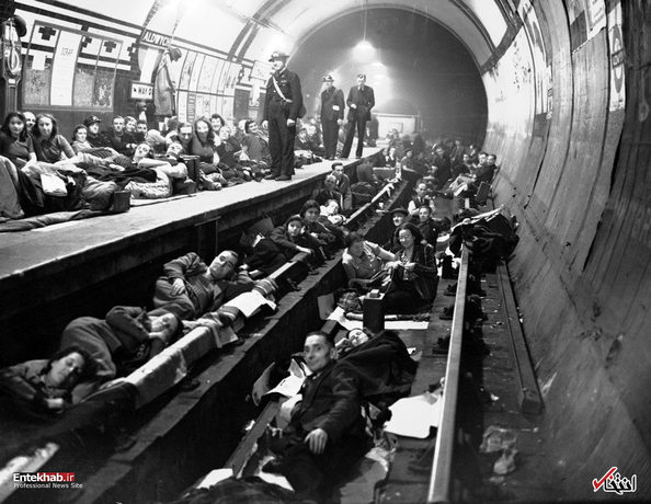 8 اکتبر 1940: پناه آوردن مردم لندن به ایستگاه های مترو هنگام حملات هوایی نازی ها
