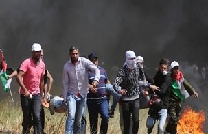 الصحة الفلسطينية : 54 اصابة بنيران الاحتلال على حدود غزة