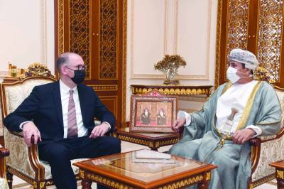 وزير المكتب السلطاني يستقبل وزير خارجية ألمانيا والسفير السويسري