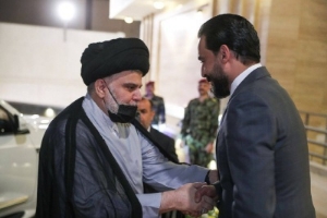 الحلبوسي يستقبل السيد الصدر في بغداد