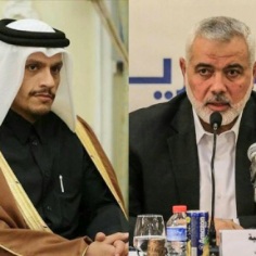 هنية يلتقي وزير الخارجية القطري ويناقش معه التطورات السياسية لاسيما الانتخابات الفلسطينية