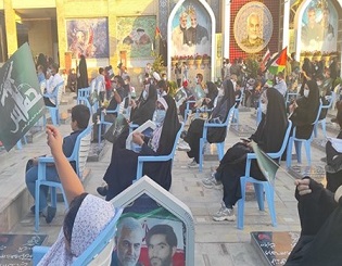 اقامة حفل انتصار المقاومة عند مزار شهيد القدس الحاج قاسم سليماني