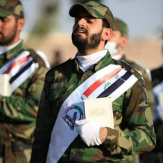 انطلاق الاستعراض العسكري لقوات الحشد الشعبي بحضور القائد العام للقوات المسلحة