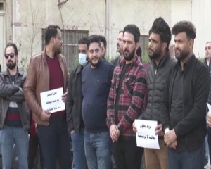 أهالي مدينة الموصل يحتجون على شح الوقود في المحافظة