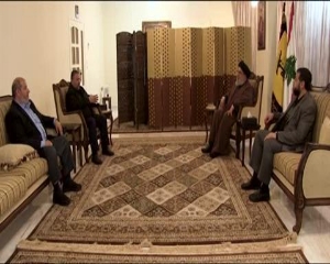السيد نصرالله يبحث مع وفد من قيادة حماس آخر الأحداث والتطورات على الساحة الفلسطينية