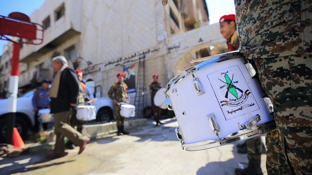 مهرجان جماهيري في مخيم اليرموك بدمشق إحياء ليوم الأرض الفلسطيني