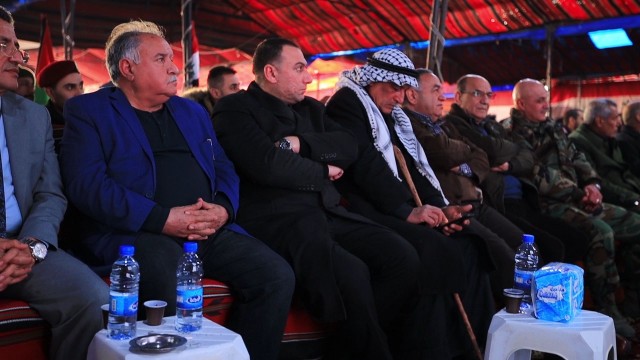 مهرجان جماهيري في مخيم اليرموك بدمشق إحياء ليوم الأرض الفلسطيني