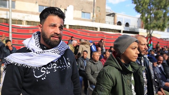 مهرجان جماهيري في مخيم اليرموك بدمشق إحياء ليوم الأرض الفلسطيني