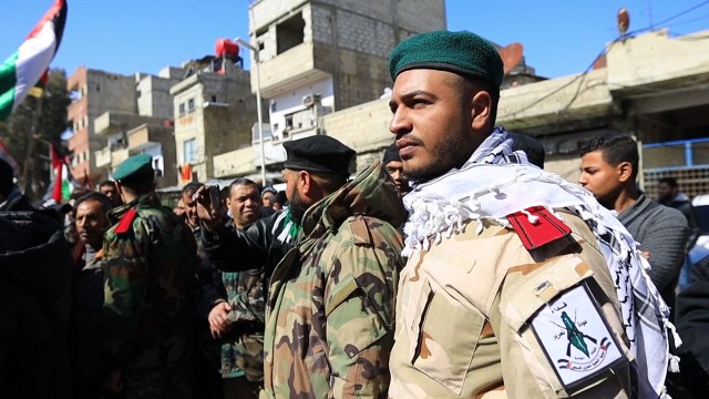 مهرجان جماهيري في مخيم اليرموك بدمشق إحياء ليوم الأرض الفلسطيني