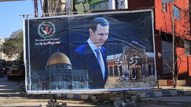 مهرجان جماهيري في مخيم اليرموك بدمشق إحياء ليوم الأرض الفلسطيني