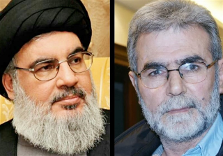 السيد نصرالله يستقبل نخالة ويبحث معه الأوضاع في الساحة الفلسطينية وتطور العمليات الفدائية