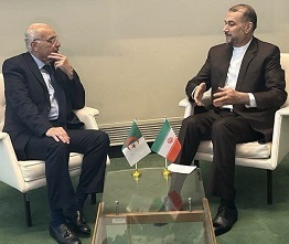 وزيرا خارجية إيران والجزائر يؤكدان على الوقف الفوري لجرائم الحرب الصهيونية ضد الشعب الفلسطيني