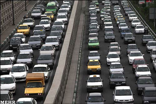عکس نقشه ترافیک تهران