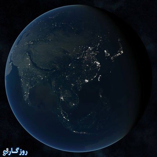 عکس نقشه ی ایران روی کره ی زمین