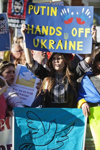 تظاهرات در لندن علیه روسیه