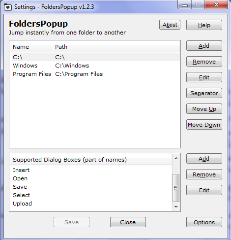 دسترسی سریع به پوشه ها با FoldersPopup