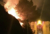 تصویر آتش در هتل عباسی و بازار اصفهان