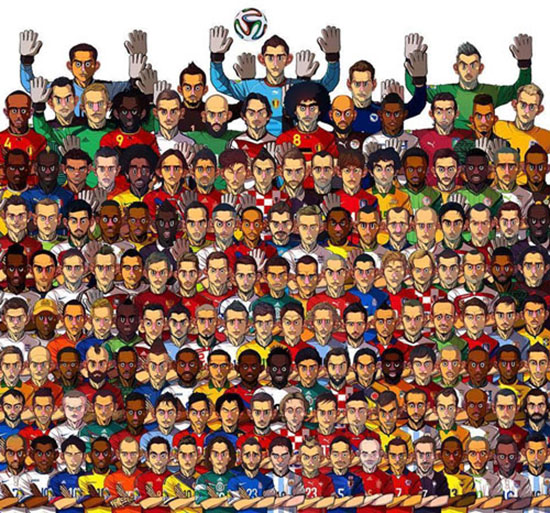 تصاویر کارتونی ستارگان جام جهانی!