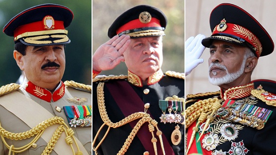 کدام پادشاهان عرب فارغ‌التحصیل مدارس نظامی انگلیس هستند؟