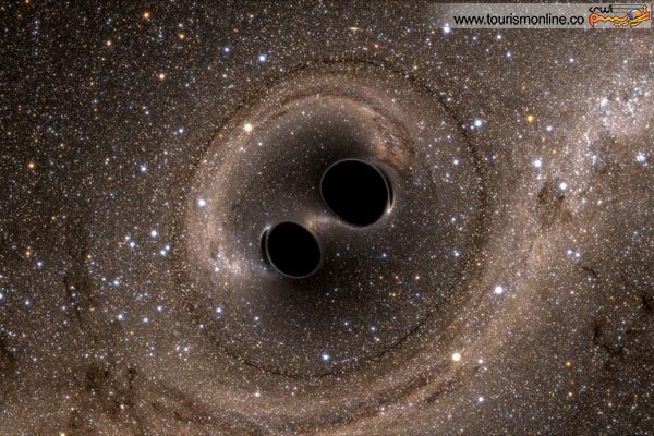 برخورد دیدنی دو سیاهچاله