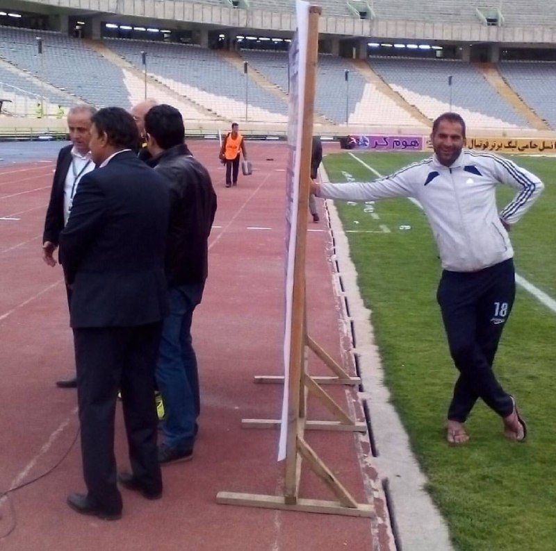تصویری اوج خلاقیت در فوتبال حرفه ای ایران
