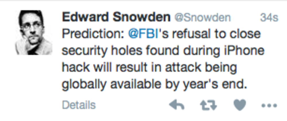 پیش بینی ادوارد اسنودن از حملات گسترده هکری علیه گوشی‌های آیفون