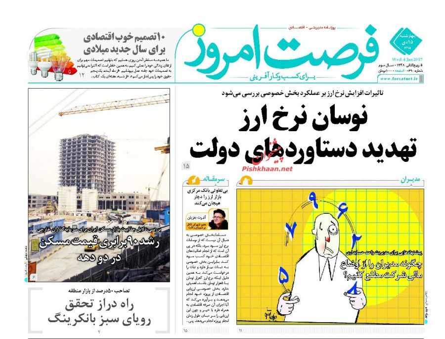 صفحه نخست روزنامه&zwnj;های اقتصادی